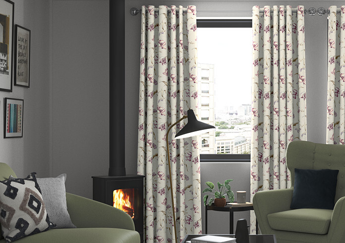 Tulipa, Soft Red - Made to Measure Curtains - Image 3